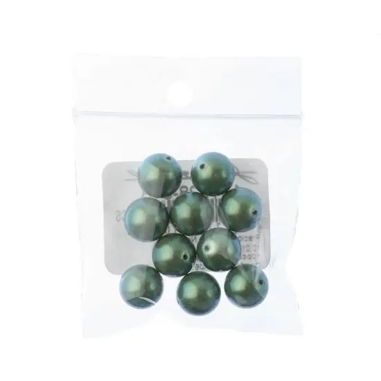 Preciosa Maxima Nacre Pearl Beads, 10mm Pearlescent Green {3}