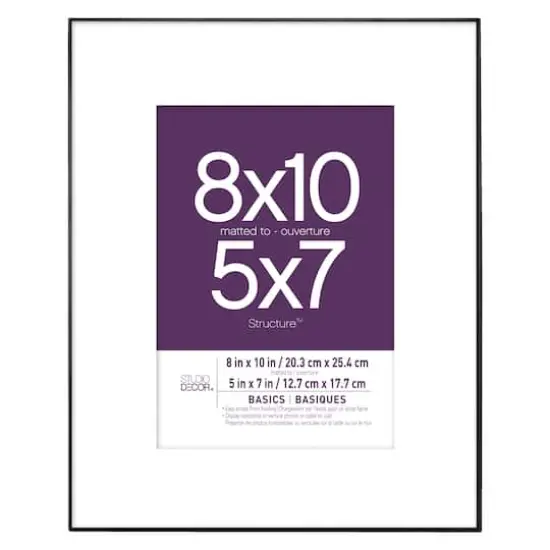 Basics Black Frame with Mat by Studio D&eacute;cor&reg; {1}