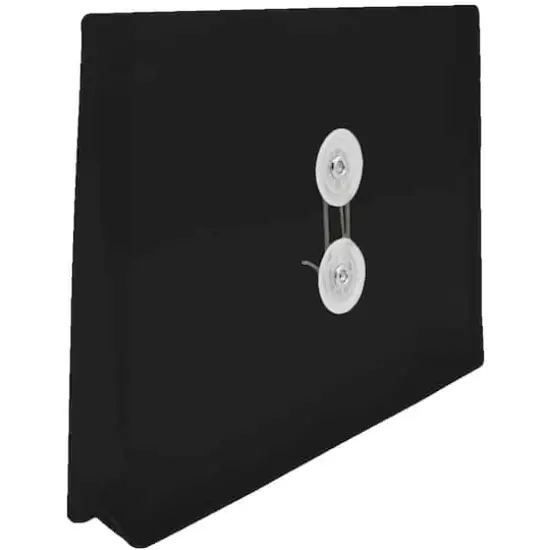 JAM Paper Black 5.5" x 7.5" Plastic Button & String Tie Closure Envelopes, 12ct. {4}