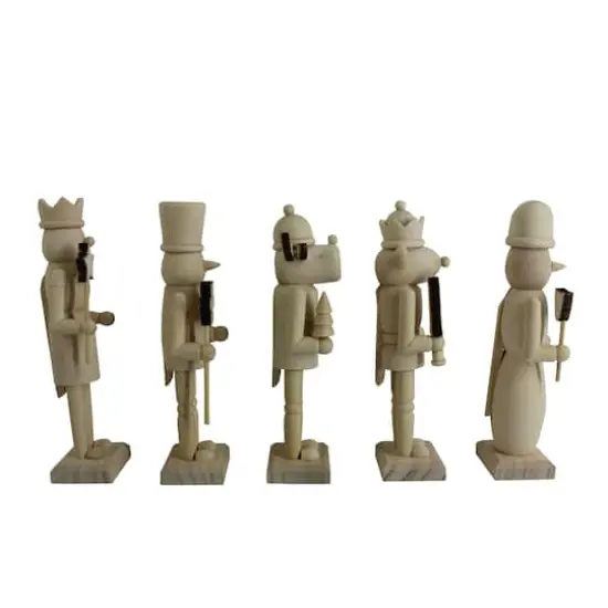 6" Whimsical 5 Piece DIY Pinewood Nutcracker Set by Make Market&reg; {3}