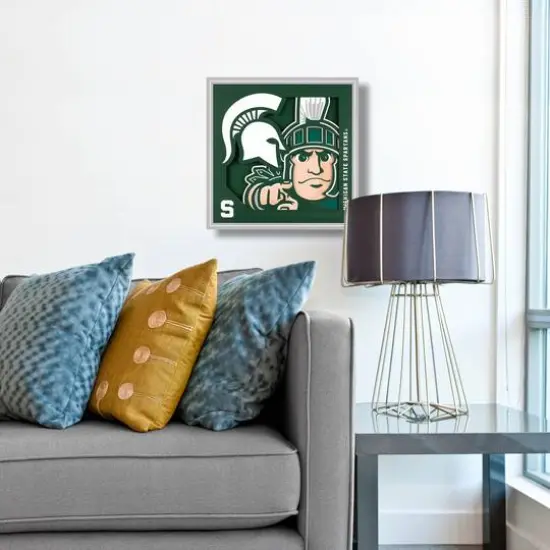 College 3D Logo Series Wall Art Michigan State Spartans {4}