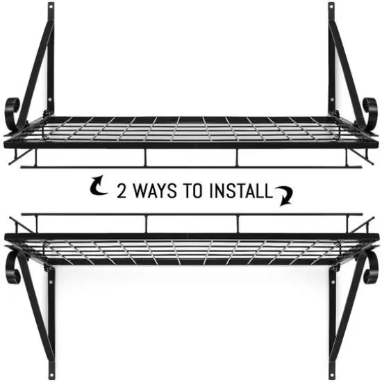 Sorbus 24.5" Black Wall Mounted Pot Rack {5}