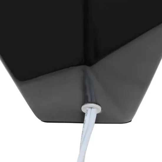 Simple Designs Round Prism Mini Table Lamp Black {9}