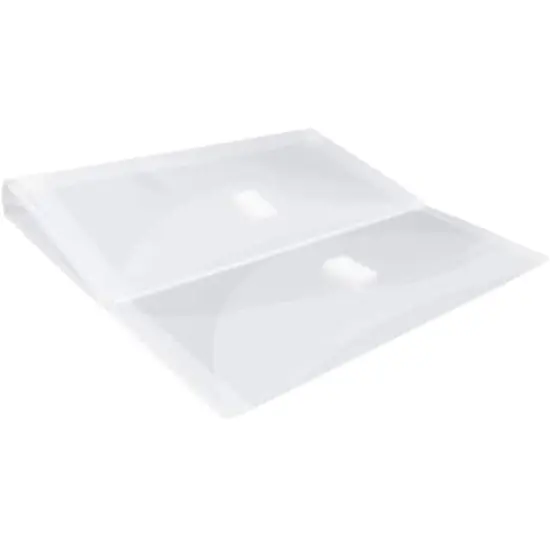 JAM Paper 9.5" x 11.5" Clear 2-Pocket Plastic Hook & Loop Closure Envelopes, 12ct. {5}