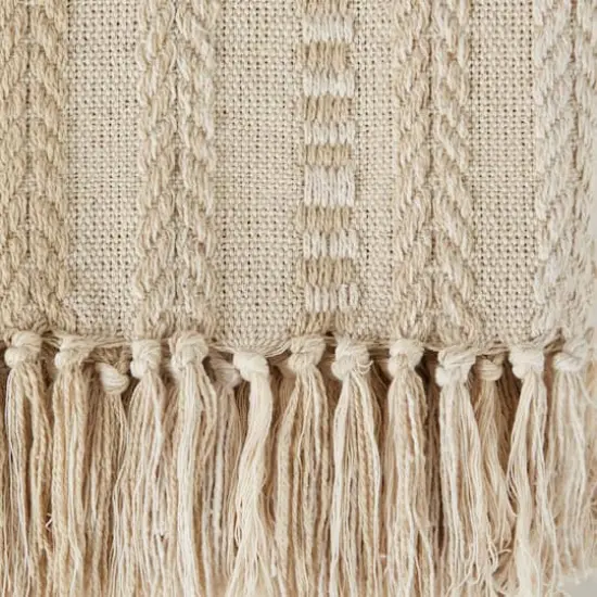 Vintage Linen Braided Stripe Throw {5}