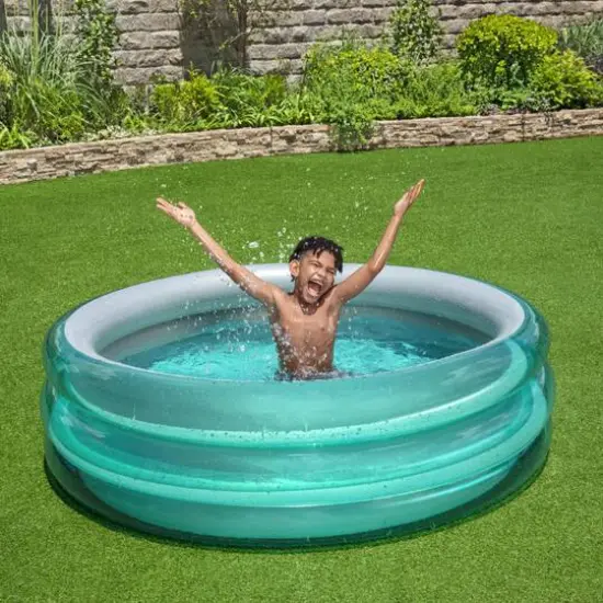 Bestway H2OGO! Big Metallic 3-Ring Inflatable Play Pool {8}