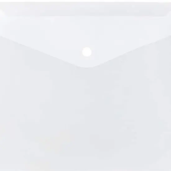 JAM Paper 9.75" x 13" Clear Plastic Snap Booklet Envelopes, 12ct. {4}