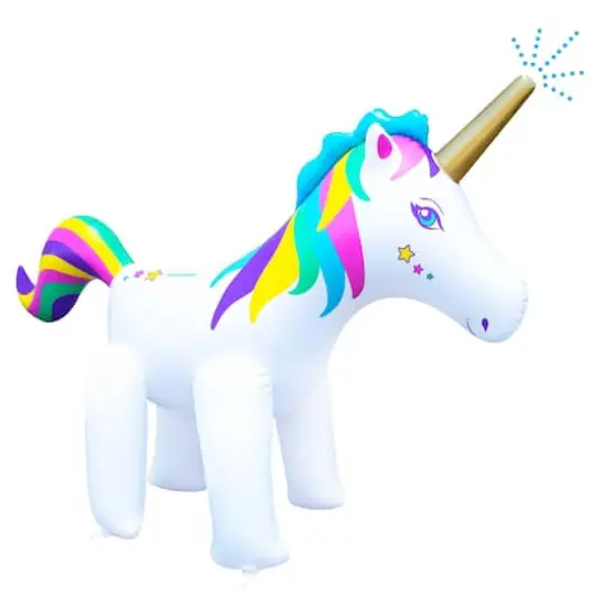 Swimline 6ft. Rainbow Unicorn Outdoor Inflatable Lawn Sprinkler {1}
