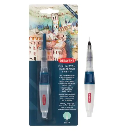 Derwent&reg; Fine Tip Push Button Waterbrush {5}