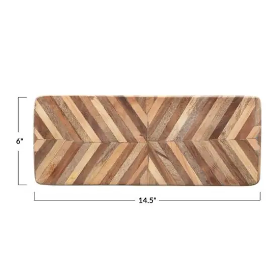 Hello Honey&reg; Mango Wood Chevron Pattern Cheese or Cutting Board {5}