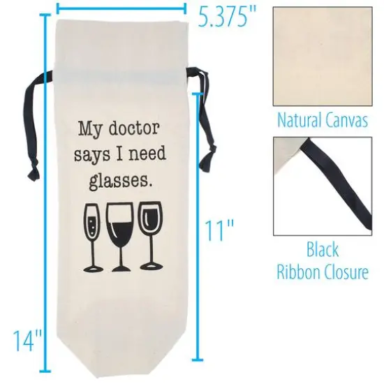 Personality Case&trade; Glasses Canvas Wine Bag {5}