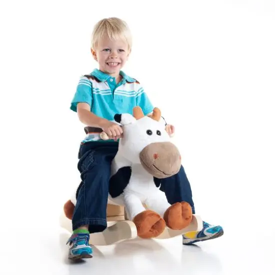 Toy Time Plush Ride-On Rocking Toy Cow {4}