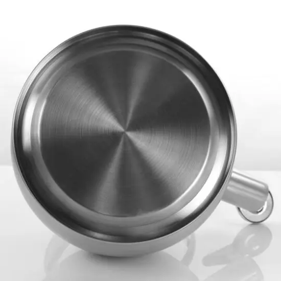 MegaChef 2.8 Liter Brushed Silver Round Stovetop Whistling Kettle {3}