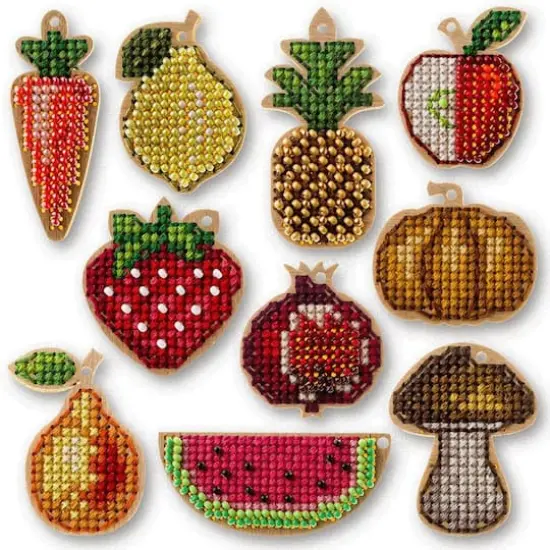 Wonderland Crafts Fruits & Vegetables Embroidery Blanks Set {3}