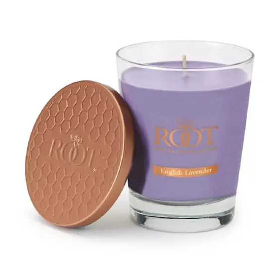 Root Candles 10.5oz. Large Scented Honeycomb Veriglass Jar Candle English Lavender {1}