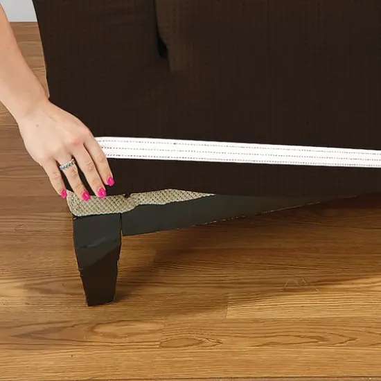 Home Details Brown Waffle Design Love Seat Furniture Slipcover {6}