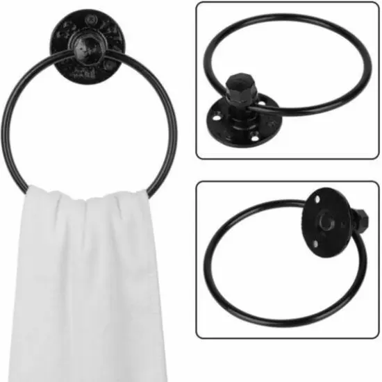 NEX&trade; 7-Piece Black Bathroom Hardware Set {4}