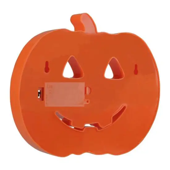 8.5" Orange Lighted Halloween Jack-o-Lantern Marquee Decoration {6}