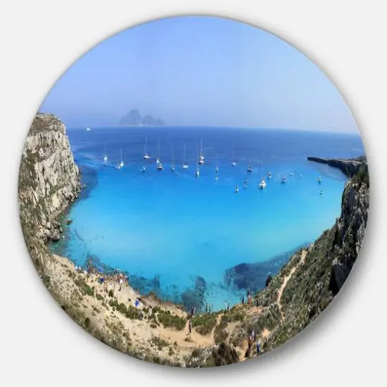 Designart - Cala Rossa Beach Sicily Italy' Seascape Metal Artwork {1}