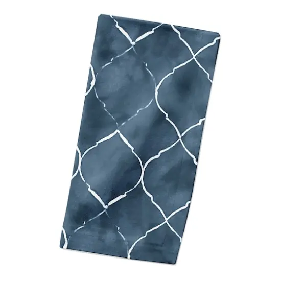 Blue Ogee Pattern 10" x 10" Cotton Twill Napkin {3}