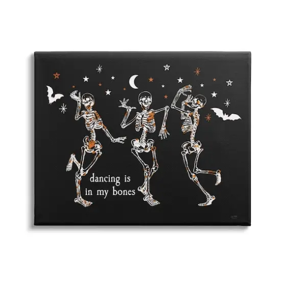 Stupell Industries Dancing In My Bones Skeletons Canvas Wall Art {1}