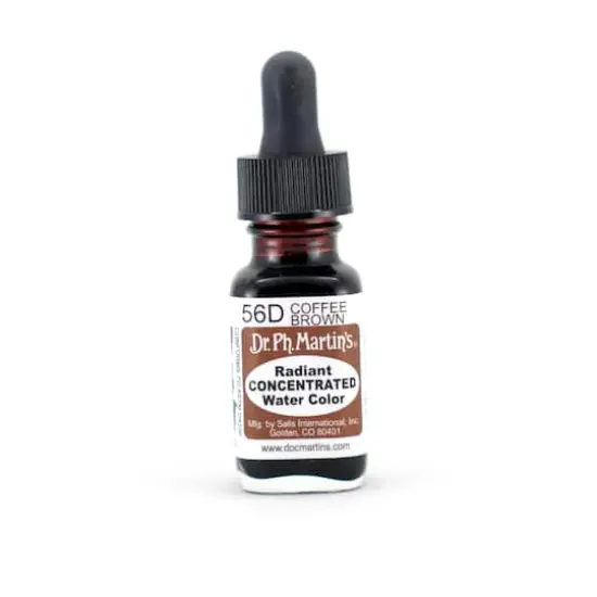 Dr. Ph. Martin's&reg; Radiant Concentrated Watercolor, 0.5oz. 56D Coffee Brown {1}