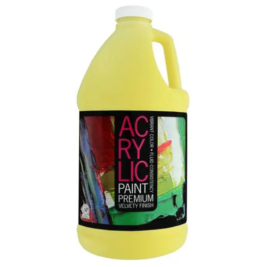 Pro Art&reg; Student Grade Acrylic Paint Premium Velvety Finish, 64oz. Lemon Yellow {1}
