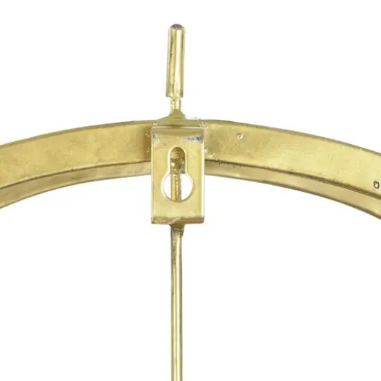 Hello Honey&reg; 2.5ft. Gold Double Frame Round Clock {4}