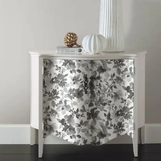 RoomMates Watercolor Floral Peel & Stick Wallpaper Black {7}