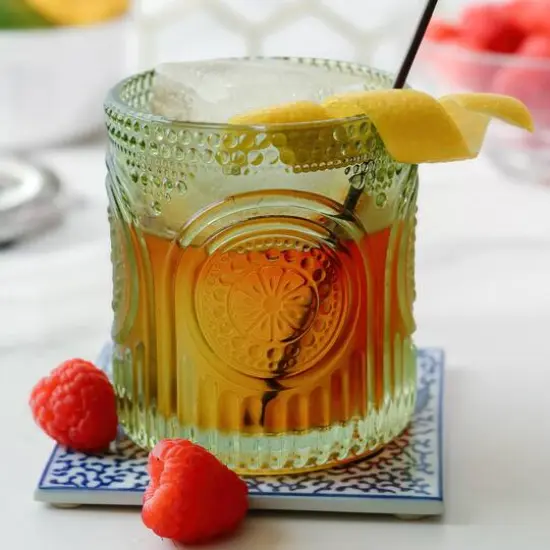 Kate Aspen&reg; 10oz. Retro Arch Floral Drinking Glasses, 6ct. Green {10}