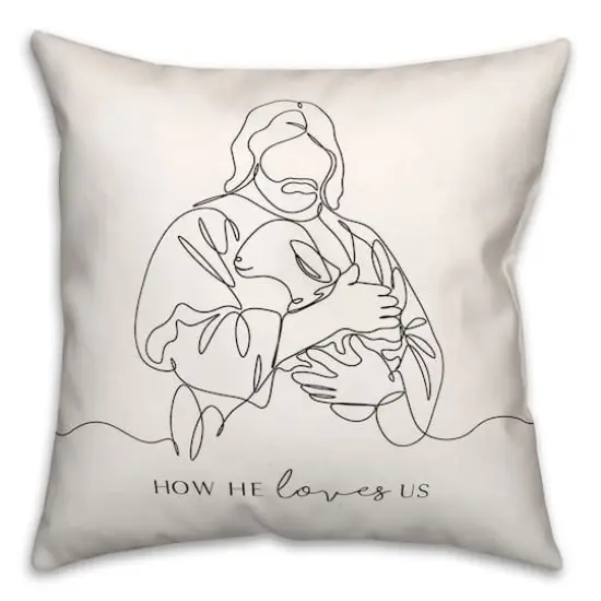 How He Loves Us Pillow 2 18" x 18" Throw Pillow {3}