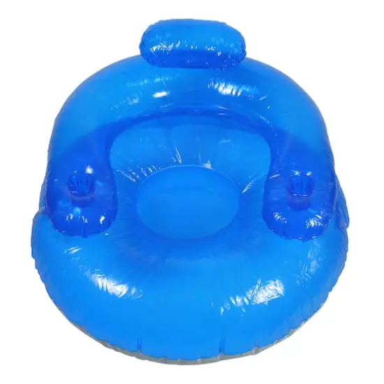 43" Inflatable Transparent Blue Swimming Pool Bubble Chair {1}