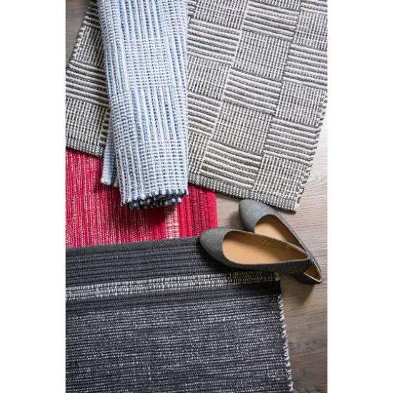 DII&reg; Gray Squares Recycled Yarn Rug, 2ft. x 3ft. {8}