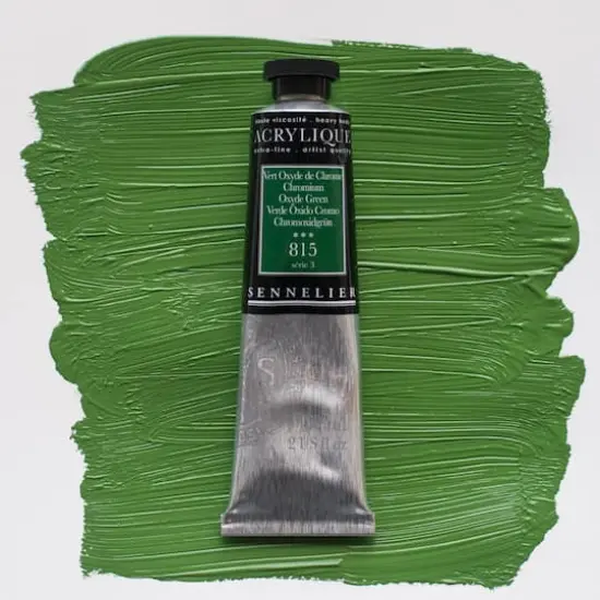 Sennelier Extra Fine Artists' Acrylic Paint, 60mL 815 Chromium Oxyde Green {4}