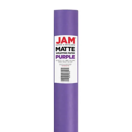 JAM Paper Matte Gift Wrap, 2ct. Purple {5}