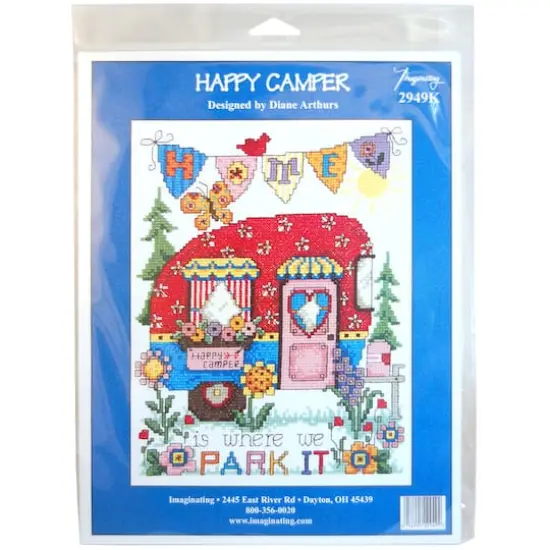 Imaginating Happy Camper Counted Cross Stitch Kit {1}