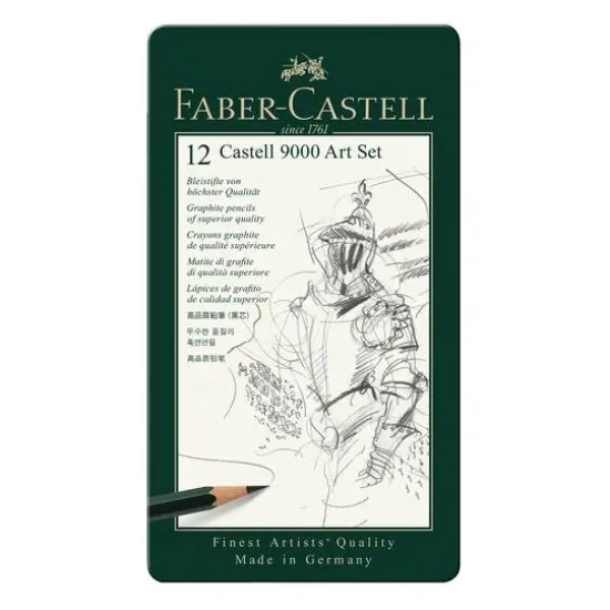 Faber-Castell&reg; 9000 12 Pencil Art Tin Set {3}