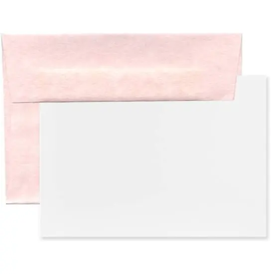 JAM Paper 4.75" x 6.5" Blank Greeting Cards Set with Parchment Envelopes, 25ct. Orchid Purple {2}