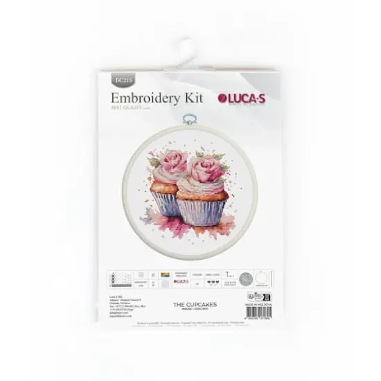 Luca-S The Cupcakes Counted Cross Stitch Kit with Display Hoop {4}