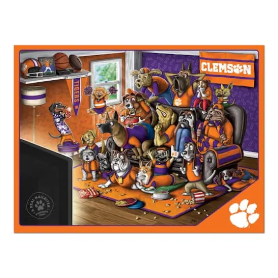 College Football Purebred Fans A Real Nailbiter 500 Piece Puzzle Clemson Tigers {5}