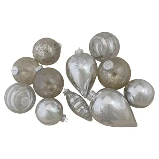 36ct. Silver Contemporary Ornaments {5}