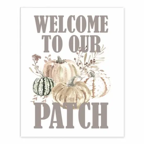 Welcome To Our Patch Tabletop Canvas {1}