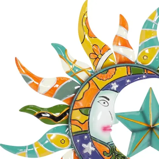 Multicolor Metal Celestial Wall Accent {3}