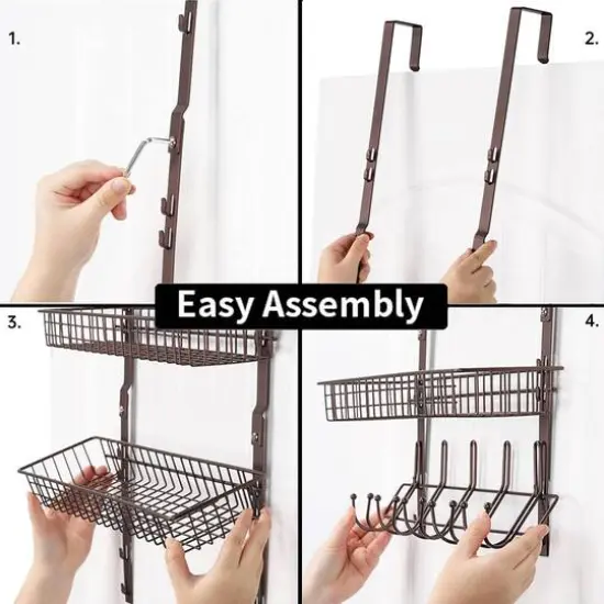 NEX&trade; Over the Door Basket Hook Organizer {6}