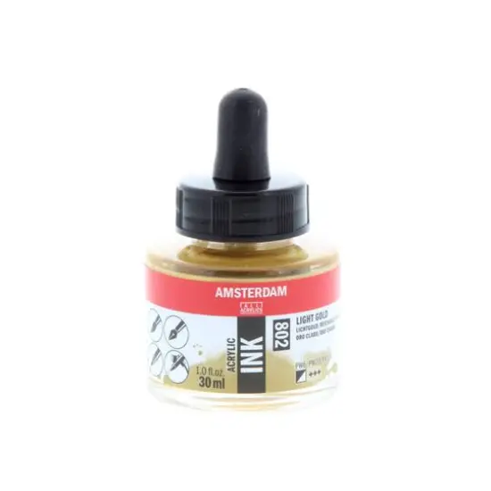 Amsterdam Acrylic Ink, 1oz. 802 Light Gold {1}