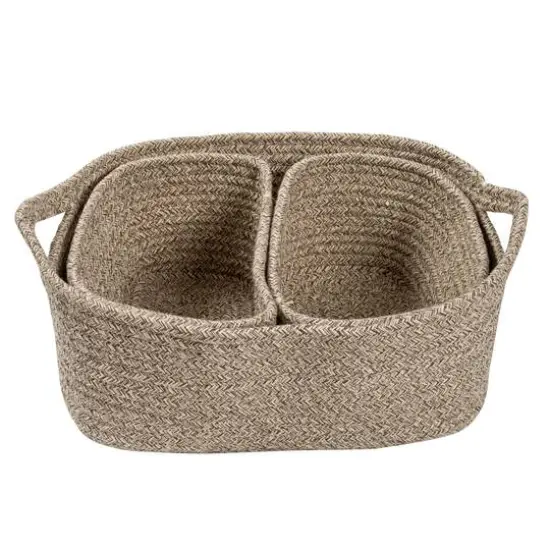 Honey Can Do Champagne Nested Linen Basket Set {3}
