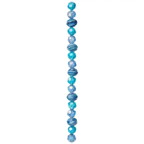Aqua Mix Glass Faceted Beads by Bead Landing&trade; {4}