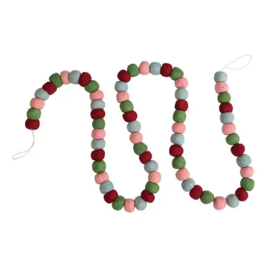 Hello Honey&reg; 6ft. Multicolor Wool Felt Ball Garland {5}