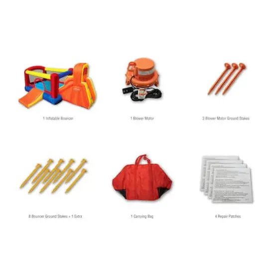 Banzai&reg; Inflatable Double Slide Bouncer&trade; Outdoor Toy {5}