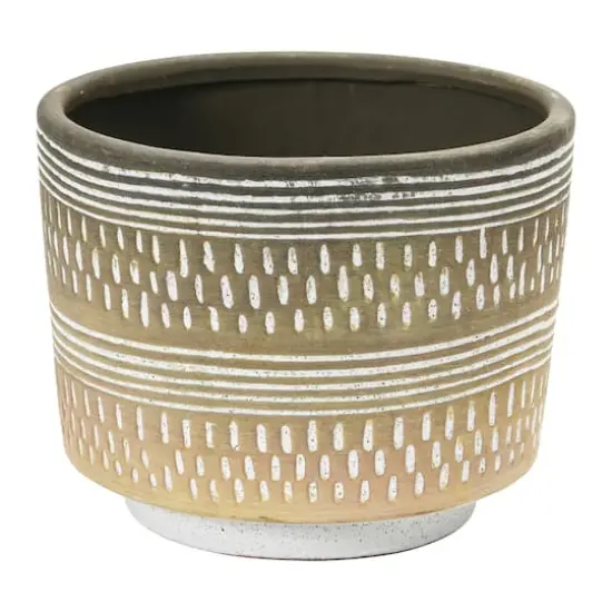 Hello Honey&reg; 7" Debossed Stoneware Planter {1}